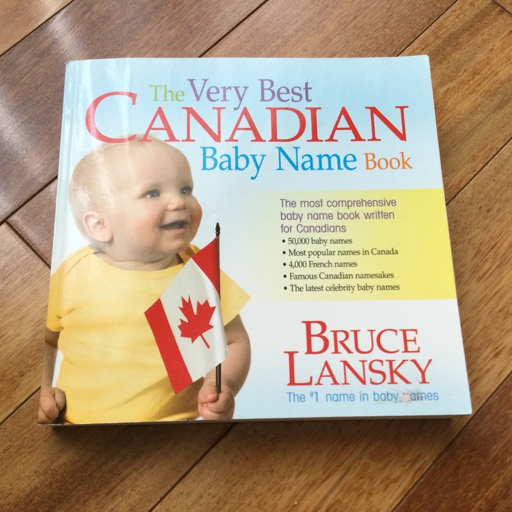 3/$20 - The Very Best Canadian Baby Name Book